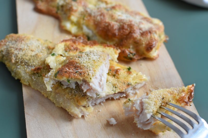 filetes de pescada no forno